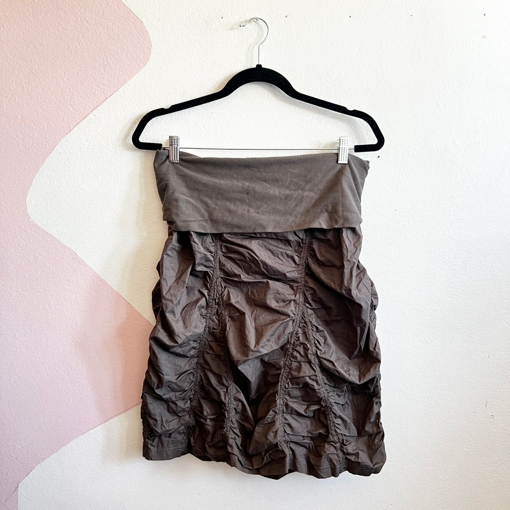 Wearables Xcvi Core Skirt Long‎ Ruched Women's Medium Charcoal Gray Artsy